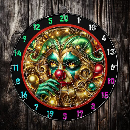 Cible De Fléchettes Funny Rainbow Clown Dartboard avec ballons