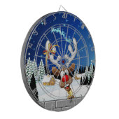 Cible De Fléchettes Funny Reindeer Peeking Christmas Meme  (Devant gauche)