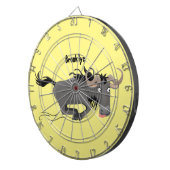 Cible De Fléchettes Funny wildebeest running cartoon illustration (Devant droit)