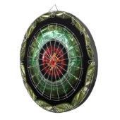 Cible de flechettes futuriste de Chrystal X7-10A (Devant droit)