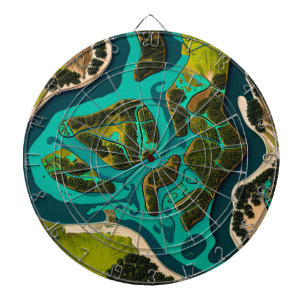 Cible De Fléchettes Futuristic Marshlands