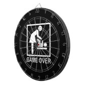 Cible De Fléchettes Game Over Mom Funny Black and White Pictogram (Devant droit)