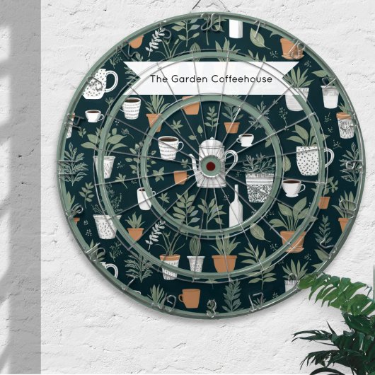 Cible De Fléchettes Garden Plants and Coffee Personalized