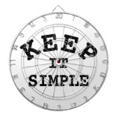 Cible De Fléchettes Gardez-la simple typographie (Devant)