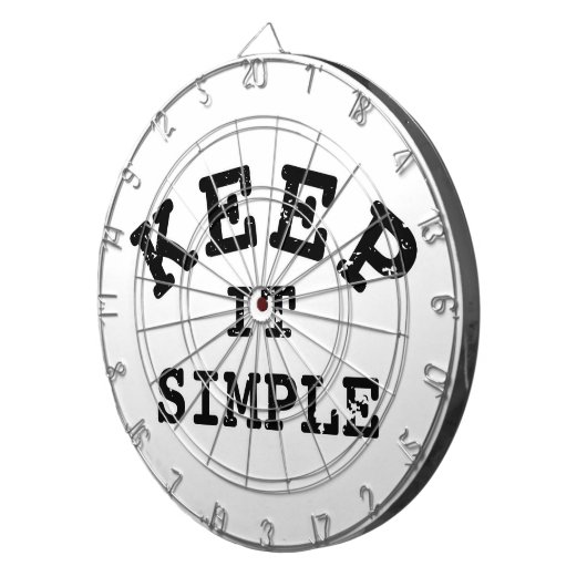 Cible De Fléchettes Gardez-la simple typographie (Devant droit)