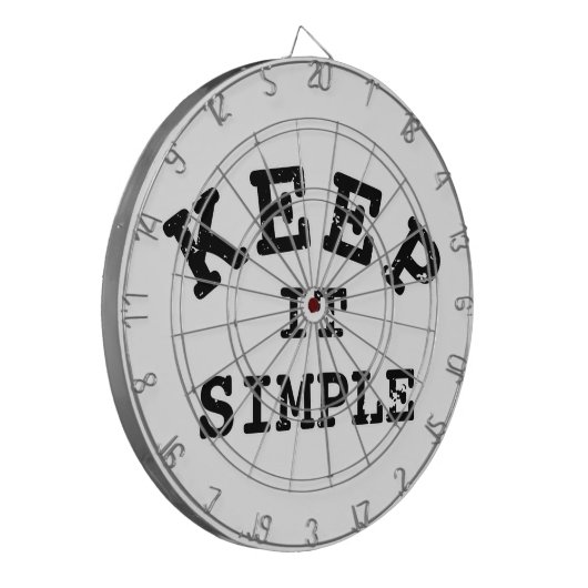 Cible De Fléchettes Gardez-la simple typographie (Devant gauche)