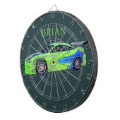 Cible De Fléchettes Geai routier émeraude de l'horizon verdoyant (Devant droit)