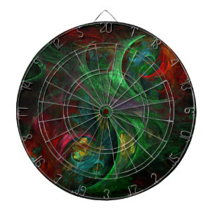 Cible De Fléchettes Genesis Green Art Abstrait