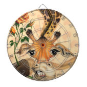 Cible De Fléchettes Giraffe romantique - Ajouter votre image / texte (Devant)