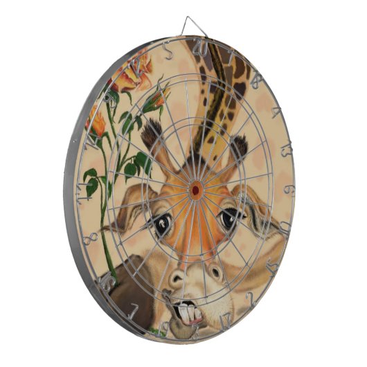 Cible De Fléchettes Giraffe romantique - Ajouter votre image / texte (Devant gauche)