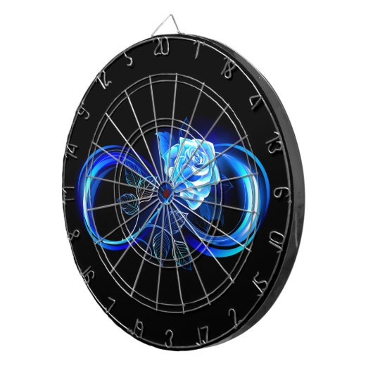 Cible De Fléchettes Glowing infinity with blue rose (Devant droit)