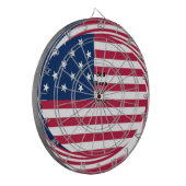 Cible De Fléchettes God Bless Our Home : USA Flag Swirl Art (Devant gauche)