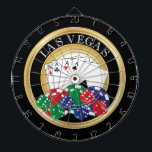 Cible de flechettes Gold et Black Poker<br><div class="desc">Gold et Black Las Vegas Poker Cible de flechettes. 📌 99% de mes designs dans mon magasin sont faits en couches. Cela vous permet de redimensionner et de déplacer facilement les graphiques et le texte pour qu'il s'adapte parfaitement à chaque produit. Vous pouvez également "TRANSFER DESIGN" sur d'autres produits Zazzle...</div>