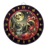 Cible De Fléchettes Golden Moon Points forts Bold Red Raccoon (Devant)