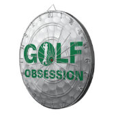 Cible De Fléchettes Golf Obsession Golfball Green White Darboard (Devant droit)
