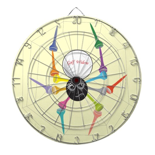 Cible De Fléchettes Golf Widow Black Widow Spider Tee - shirts (Devant)