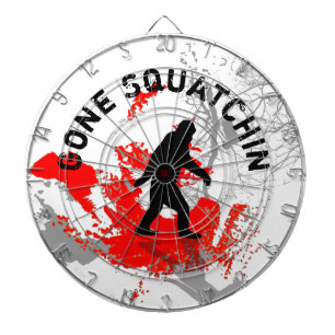 Cible De Fléchettes Gone Squatchin avec tableau noir Bigfoot