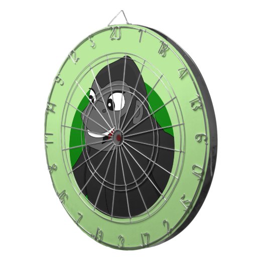 Cible De Fléchettes Gorilla Cartoon Dartboard With Darts (Devant droit)
