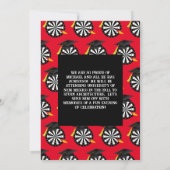 Cible de flechettes Graduation Party Invitation (Dos)