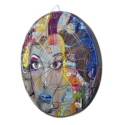 Cible De Fléchettes Graffiti (Devant droit)