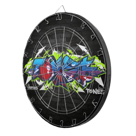Cible De Fléchettes Graffiti de tons (Devant droit)