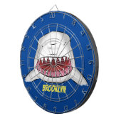 Cible De Fléchettes Grand requin blanc moyen dessin animé (Devant droit)