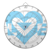 Cible De Fléchettes Graphique d'amour cool, Bleu (Devant)