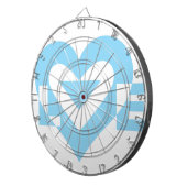 Cible De Fléchettes Graphique d'amour cool, Bleu (Devant droit)