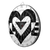 Cible De Fléchettes Graphique d'amour cool, noir (Devant droit)