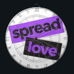 Cible De Fléchettes Graphique moderne, urbain, dynamique, tendance Rép<br><div class="desc">Design typographique moderne, simple, dynamique et ludique d'un dicton "Spread Love" aux couleurs violet et noir. Cool, urbain, tendance et audacieux graphisme</div>