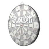 Cible De Fléchettes Gray And White Add Personal Text (Devant droit)