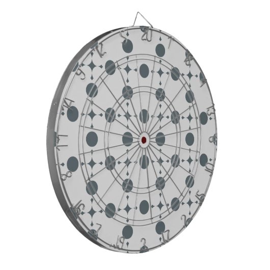 Cible De Fléchettes Gray Polka Dots, Polka Dot Pattern, Dots (Devant gauche)