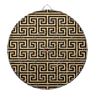 Cible De Fléchettes Grec Meander Carré clé H Motif Brown