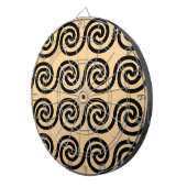 Cible De Fléchettes Grec Meander Key Waves Motif Brown (Devant droit)