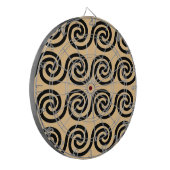 Cible De Fléchettes Grec Meander Key Waves Motif Brown (Devant gauche)