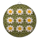 Cible De Fléchettes Green Daisy Granny Square Crochet Pattern Floral (Devant)