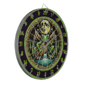 Cible De Fléchettes Green Frog Joue De La Guitare Par Lune (Devant gauche)