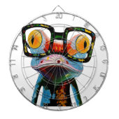 Cible De Fléchettes Grenouille en verre de hippie (Devant)