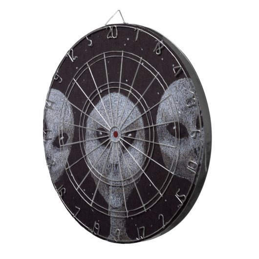 Cible De Fléchettes Gris Alien (Devant droit)