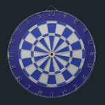 Cible de flechettes : Gris Argent, Bleu Et Marine<br><div class="desc">Jeu De Cible de flechettes En Gris Argent,  Bleu Et Coloré Marine,  Dont 6 Darts En Laiton</div>