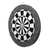 Cible de flechettes : Gris blanc, noir, et de (Devant droit)