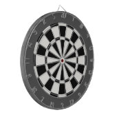Cible de flechettes : Gris blanc, noir, et de (Devant gauche)