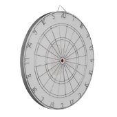 Cible De Fléchettes Gris pâle, Lait Blanc, design floral (Devant gauche)