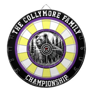 Cible De Fléchettes Grizzly Bear Forest Target Art