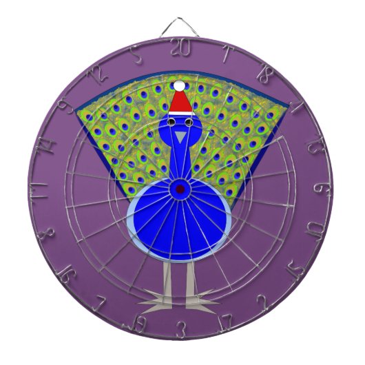 Cible De Fléchettes Gros paon de Noël (Devant)