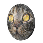 Cible De Fléchettes Gros plan de chat avec Yellow Eyes (Devant droit)