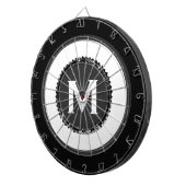 Cible De Fléchettes Grotte humaine Monogramme moderne (Devant droit)