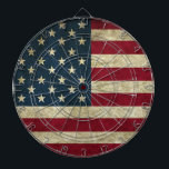 Cible De Fléchettes Grunge American Flag<br><div class="desc">Grunge American Flag.Un cadeau parfait pour la maison, le bureau ou la décoration.</div>
