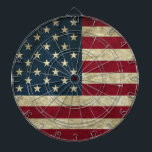 Cible De Fléchettes Grunge American Flag<br><div class="desc">Grunge American Flag.Un cadeau parfait pour la maison,  le bureau ou la décoration.</div>