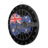 Cible De Fléchettes Guitare acoustique de drapeau australien usé, (Devant droit)